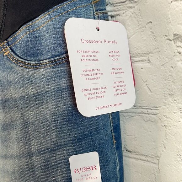 Isabel Maternity Jegging Jeans, size 6/28R, New with tags, crossover panel - Picture 4 of 7